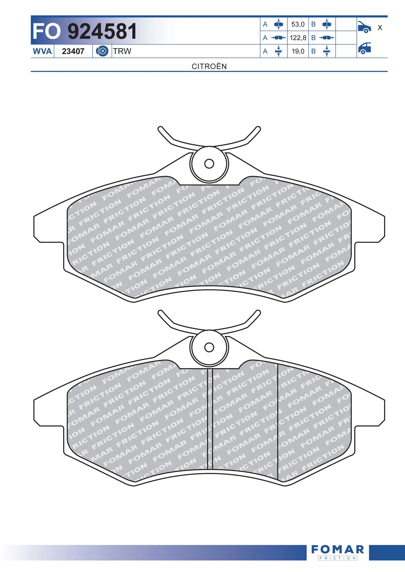 Brake Pad Set, disc brake